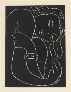 Henri Matisse - Fraîchie sur des lits violettes, from Pasiphaé, 1944