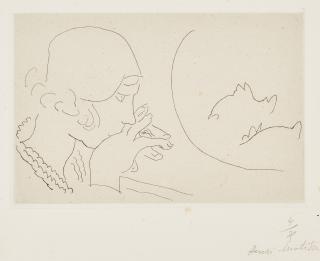 Henri Matisse - Jeune femme contemplant un bocal de poissons rouges