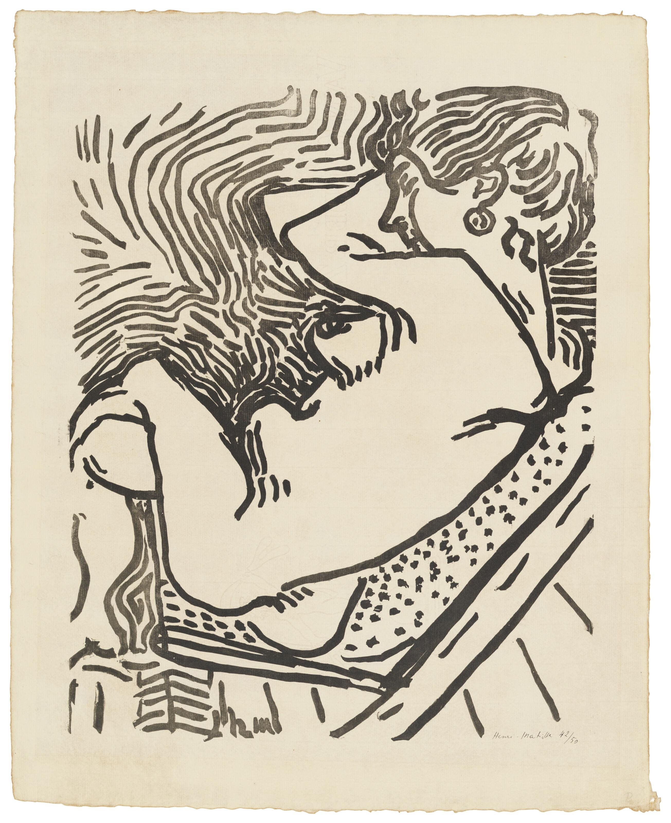 Henri Matisse - Le Grand Bois (Nu de profil sur une chaise longue)