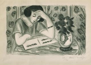 Henri Matisse - Liseuse au Bouquet de Roses