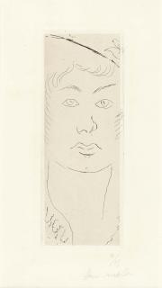 Henri Matisse - Loulou, visage de face.