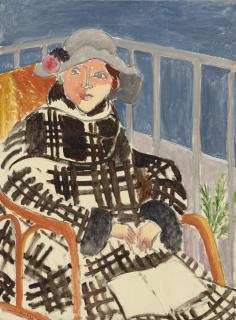 Henri Matisse - Mlle. Matisse En Manteau Écossais 