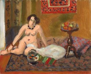 Henri Matisse - Nu accroupi près d\'un aquarium (Nu aux poissons rouges)