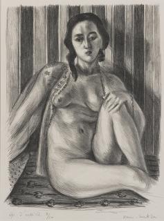 Henri Matisse - Nu Assis À La Chemise De Tulle (Delteil 465)