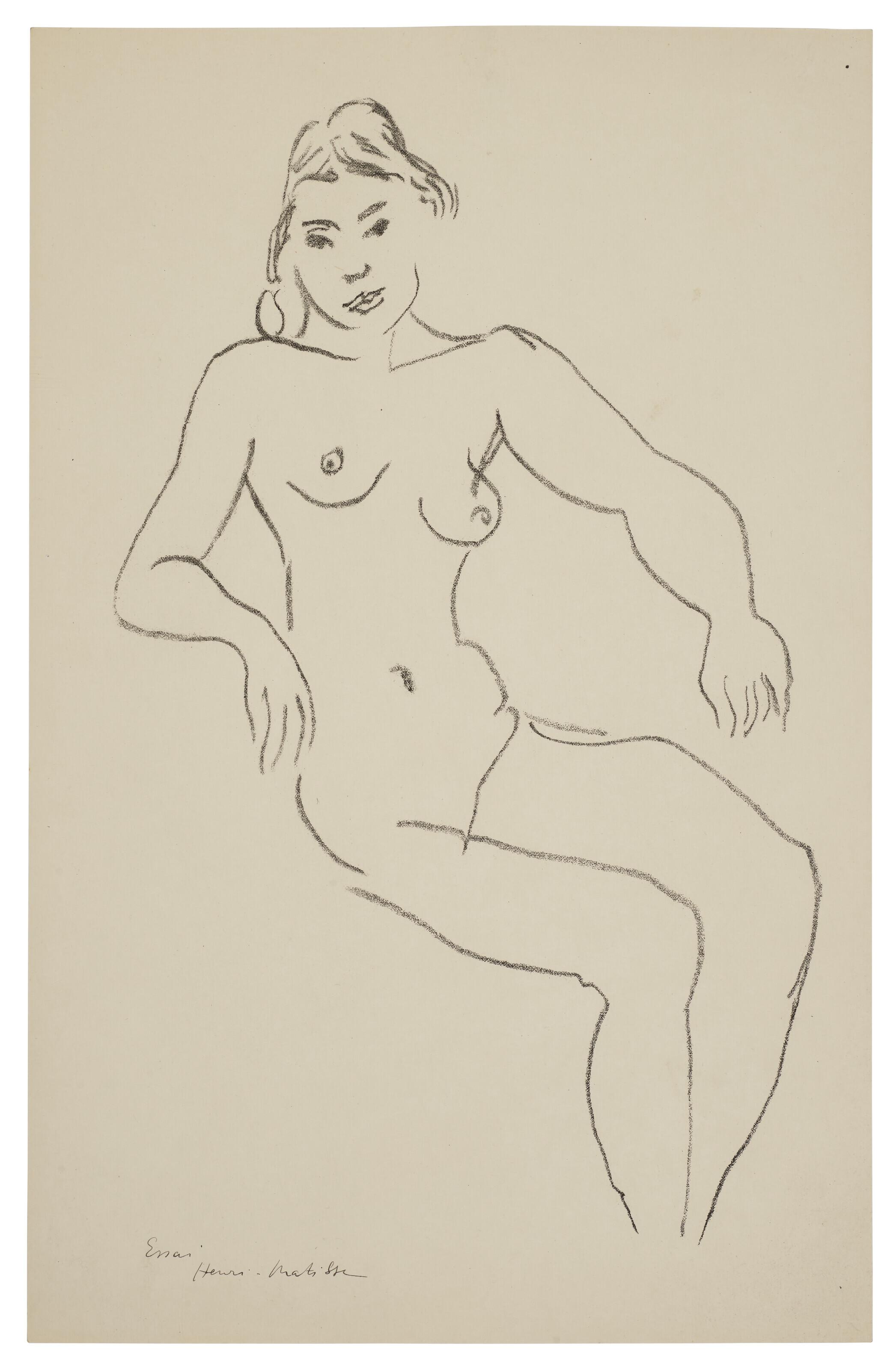 Henri Matisse - Nu assis, chevelure foncée