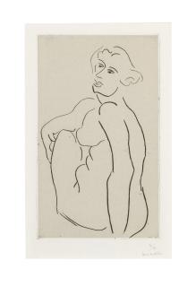 Henri Matisse - Nu Assis Le Dos Vu De Trois Quarts (D. 227)