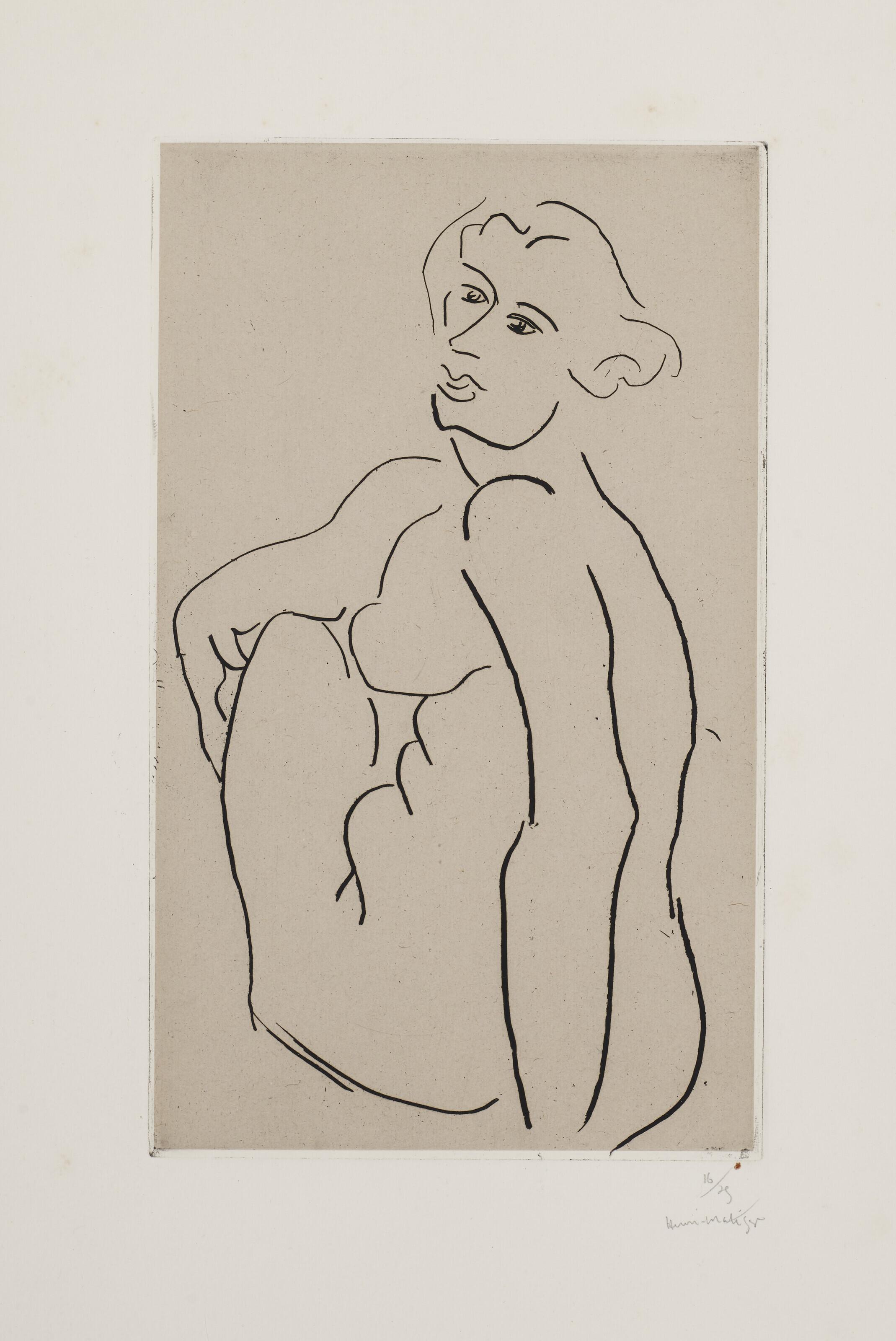 Henri Matisse - Nu assis, le dos vu de trois-quarts