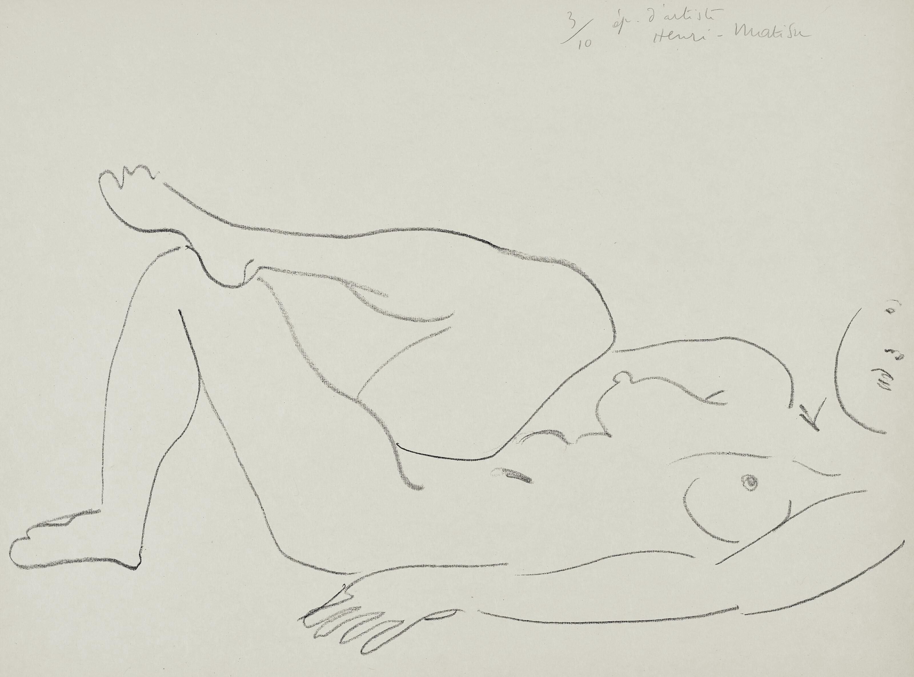 Henri Matisse - Nu couché au visage incomplet - étude de jambes