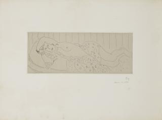 Henri Matisse - Nu couché, drapé dans une étoffe fleurie