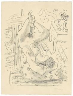 Henri Matisse - Nu renversé près d’une table Louis XV
