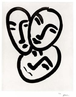 Henri Matisse - Trois têtes. A l\'amitiè (D. 829)