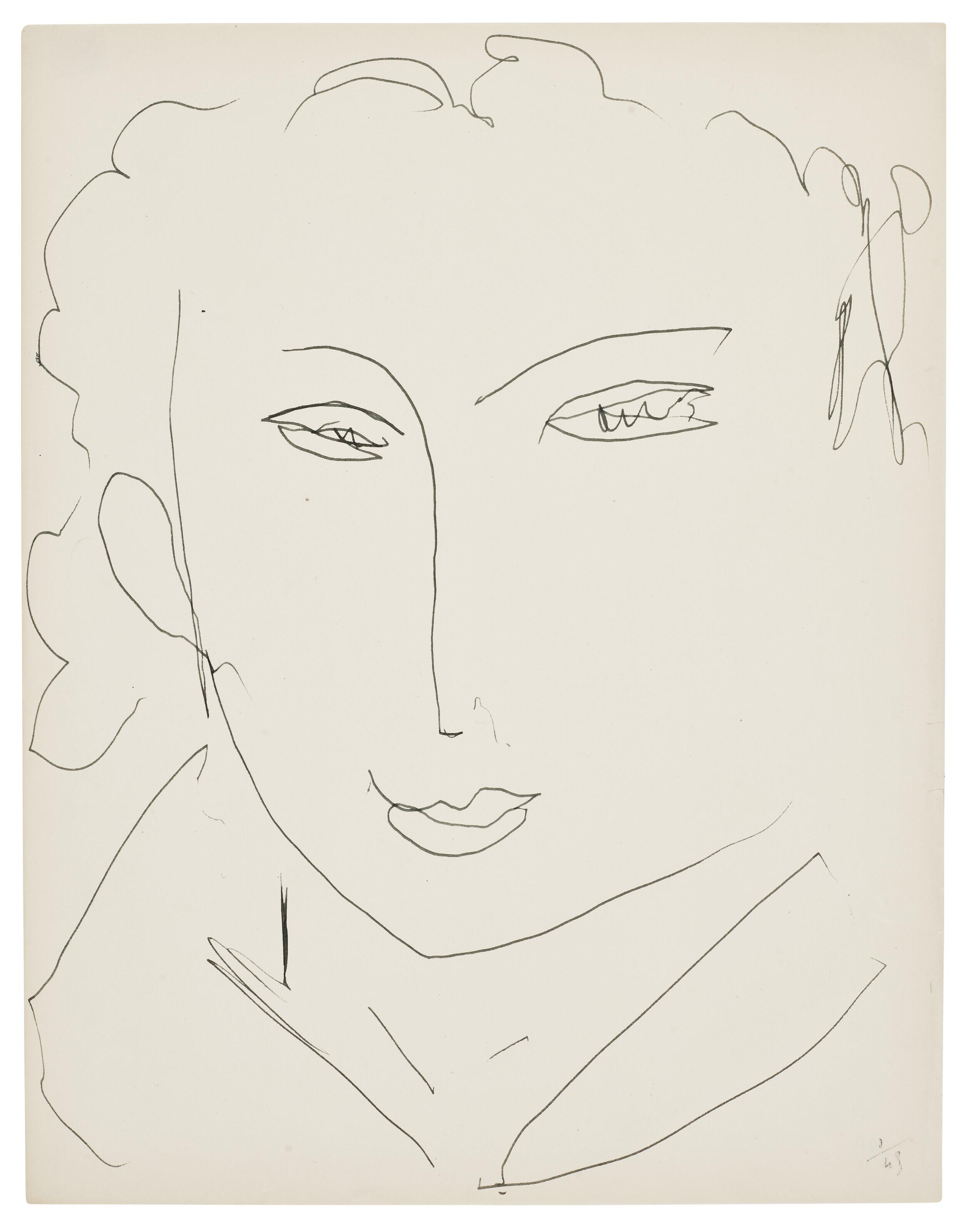 Henri Matisse - Visage de femme (Lydia)