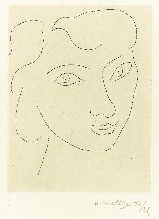 Henri Matisse - Visage de trois-quarts (D. 273)