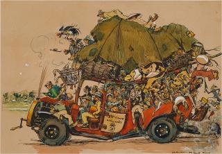 Henri Mège - Le taxi, 1ère classe, Vietnam Hang Nhat (Taxi, 1st class, Vietnam Hang Nhat) | 出租车, 越南頭等艙