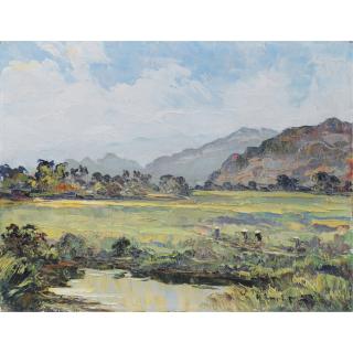 Henri Mege - Matin Environ La Tour-Cham, Sur La Route De Dalat (Morning Around The Cham Tower, On The Road From Dalat)