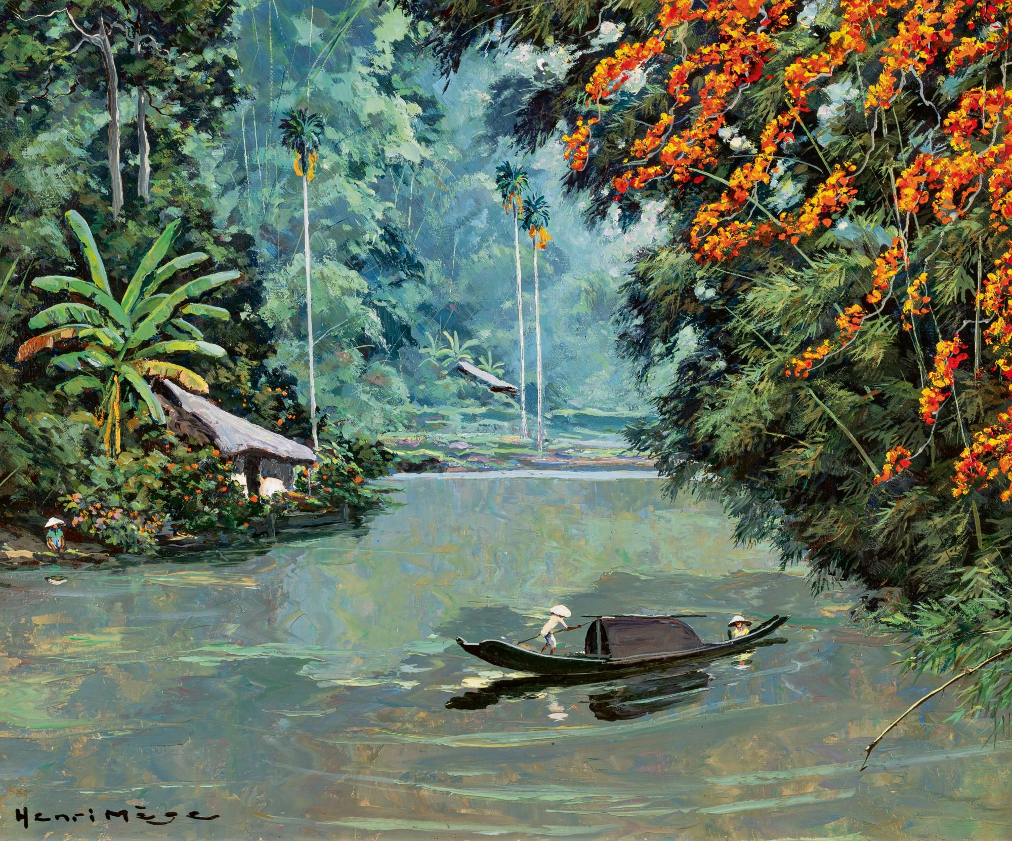 Henri Mege - Matinée Dans La Campagne Près De Hue (Morning In The Countryside Near Hue)