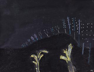 Henri Michaux - Paysage Sur Fond Noir