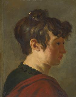 Henri-Nicolas Van Gorp - Profile Portrait Of A Lady, Head And Shoulders