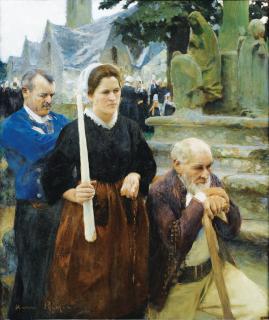 Henri-Paul Royer - Pardon En Bretagnehenri-Paul Royer ; A Pardon ; Signed Lower Left ; Oil On Canvas