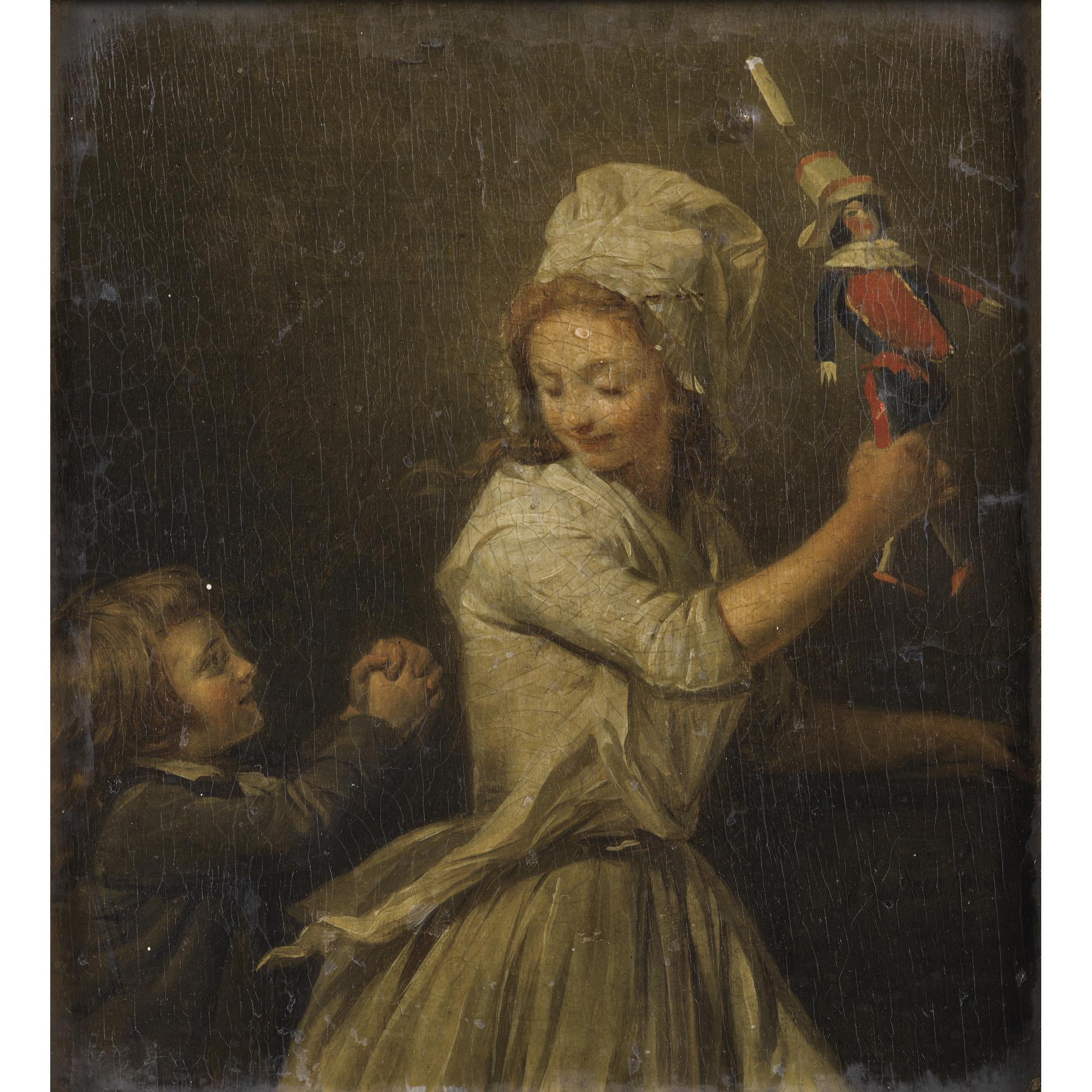 Henri-Pierre Danloux - La Poupéehenri-Pierre Danloux ; The Doll; Oil On Panel