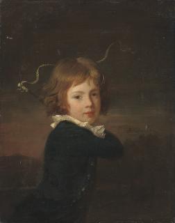 Henri-Pierre Danloux - Portrait of a young boy, traditionally identified as Lord Wood, half-length, holding a riding crop
