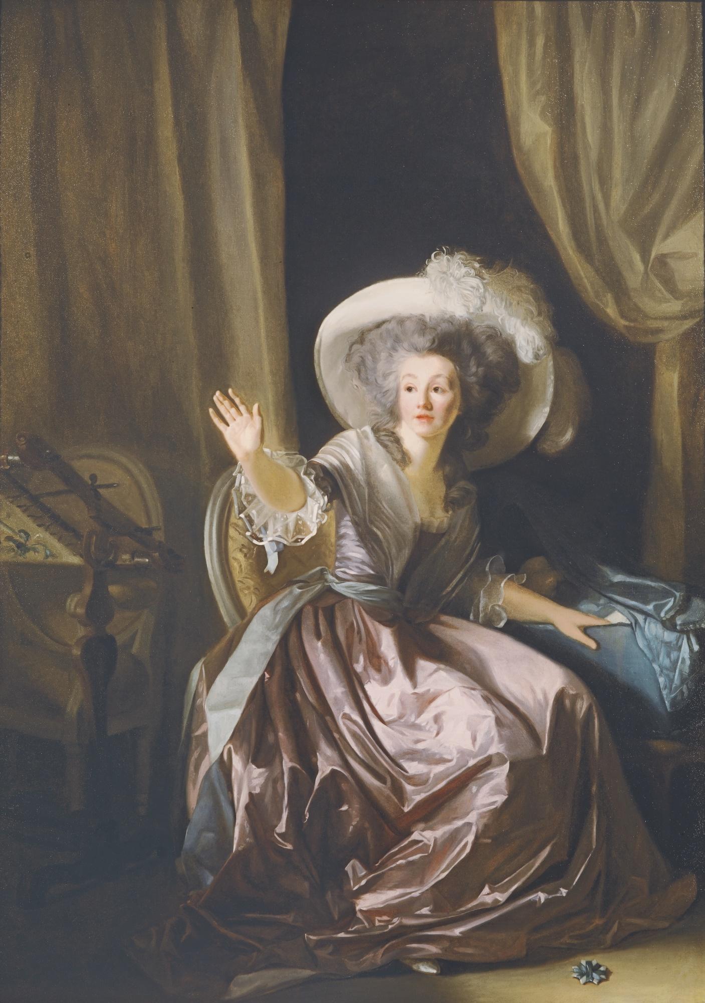 Henri-Pierre Danloux - Portrait Of The Artist\'S Wife And Son