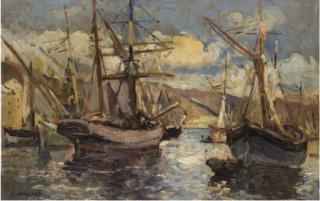 Henri-Pierre Paillard - Voiliers au port
