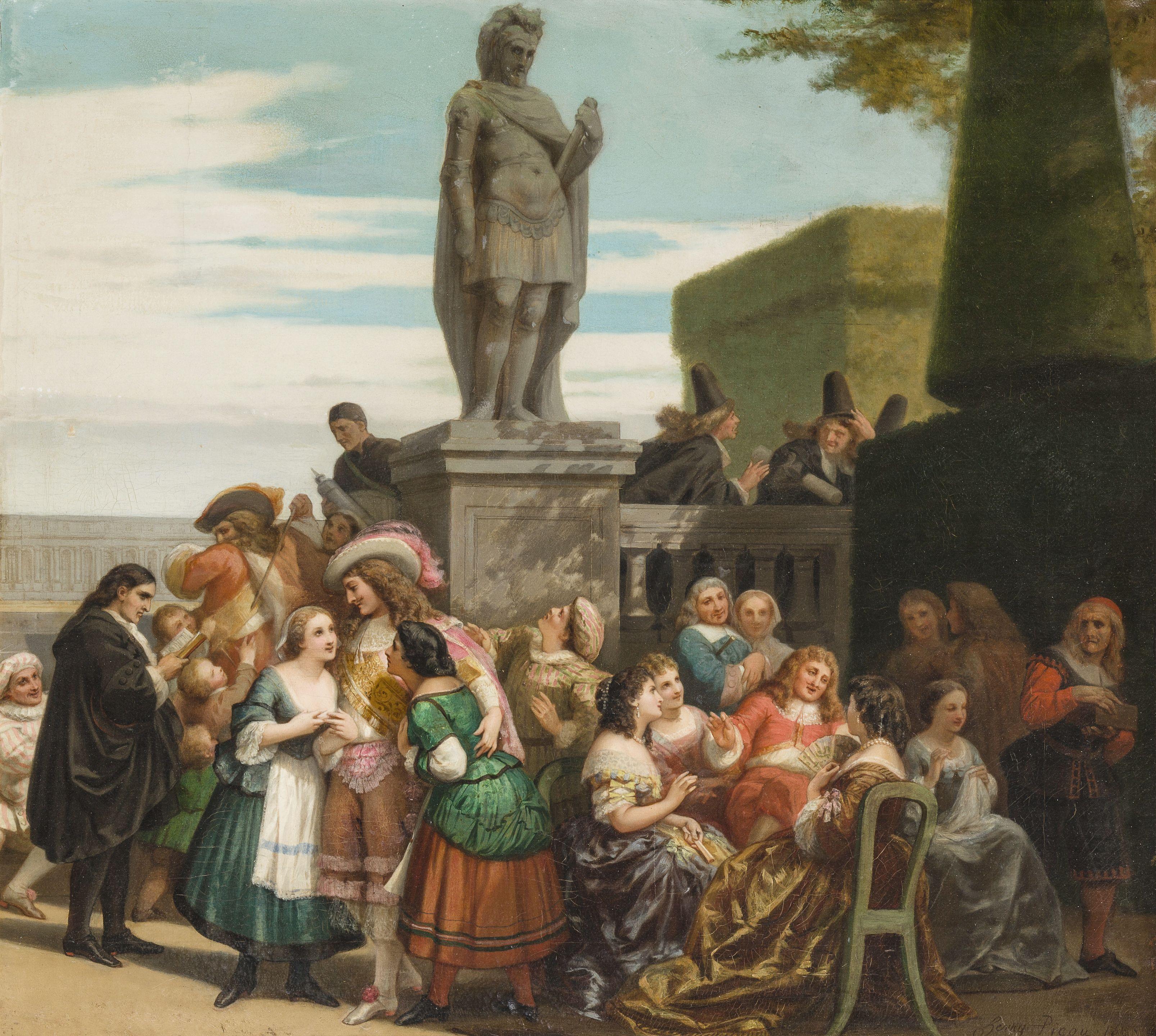 Henri Pierre Picou - Elegant company at Versailles