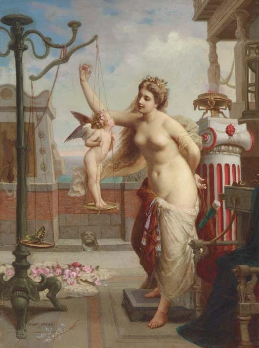 Henri-Pierre Picou - Weighing Cupid
