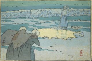 Henri Riviere - Le Lavoir au Haut-Trestraou