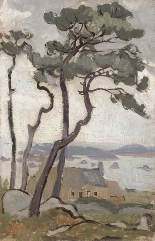 Henri Riviere - Village en Bretagne