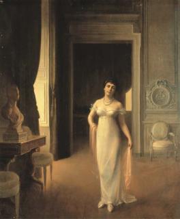 Henri Rondel - Portrait en pied de madame William G. au château de la Motte