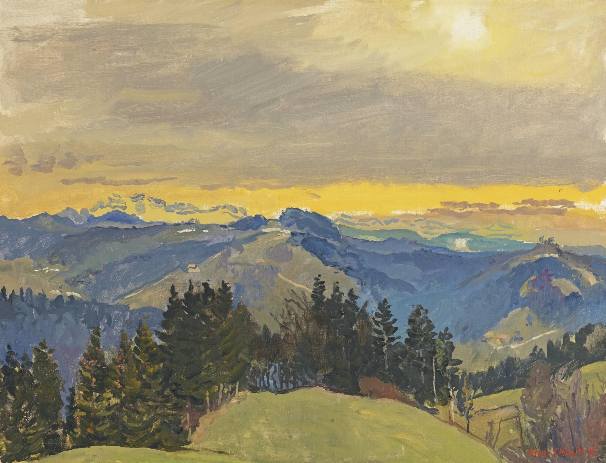 Henri Schmid - Föhnfenster - Blick Vom Zürcher Oberland Gegen Den Säntis, 1994
