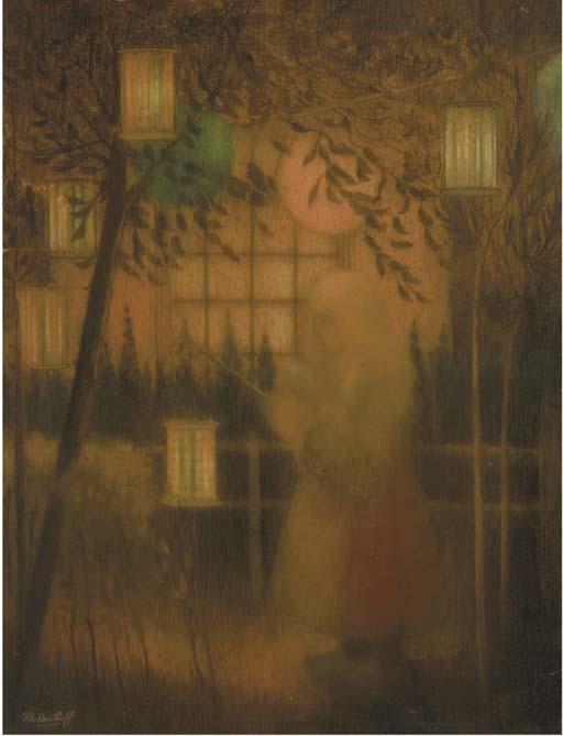 Henri van Daalhoff - Girl with a Chinese Lantern