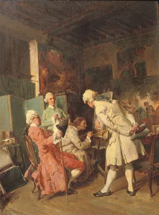 Henri Van Wijk - Observing An Artist At Work