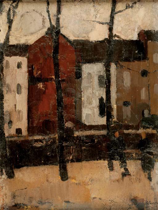 Henri-Victor Wolvens - Houses along a canal