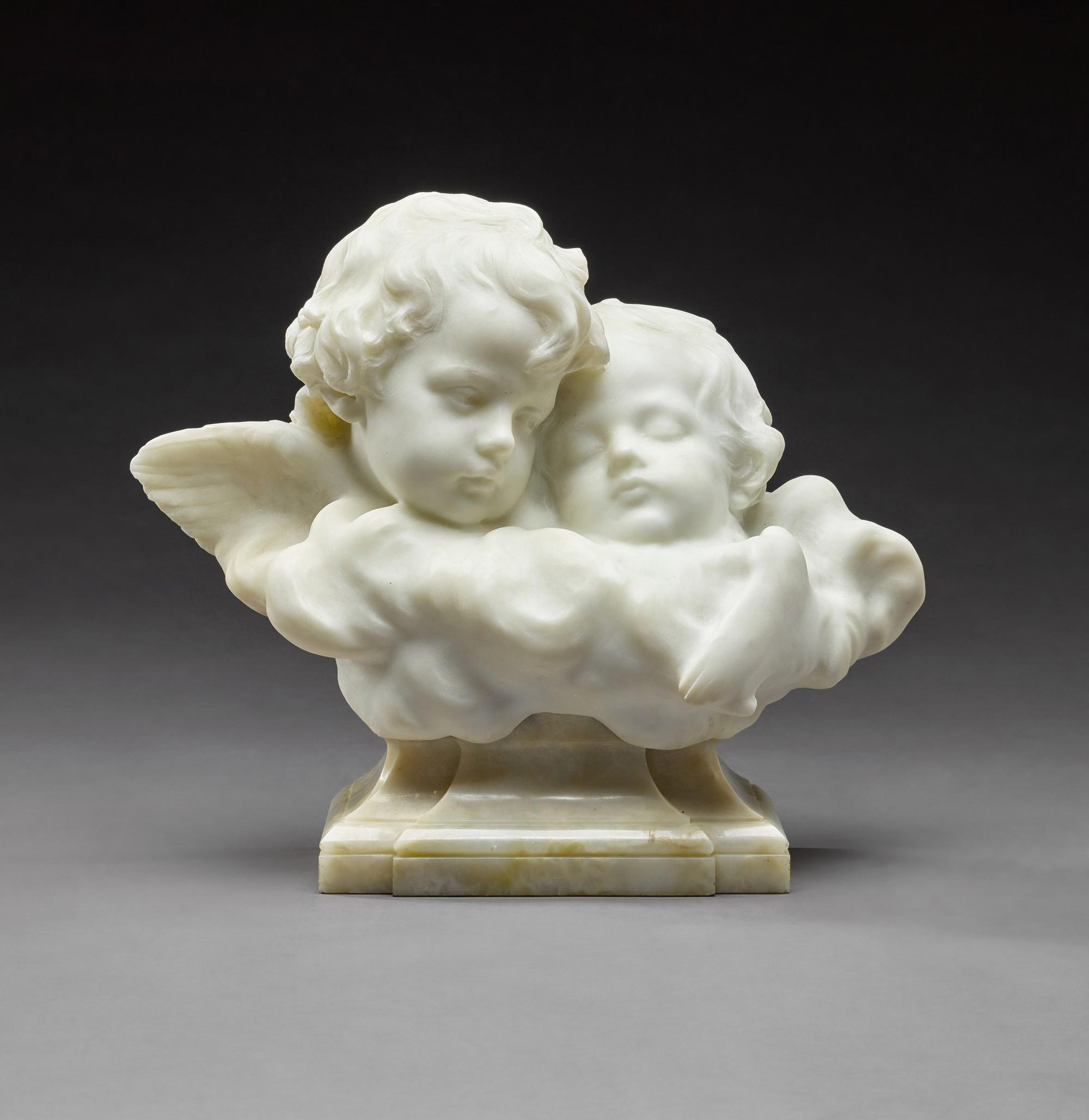 Henri Weigele - Two Cherubs in a cloud
