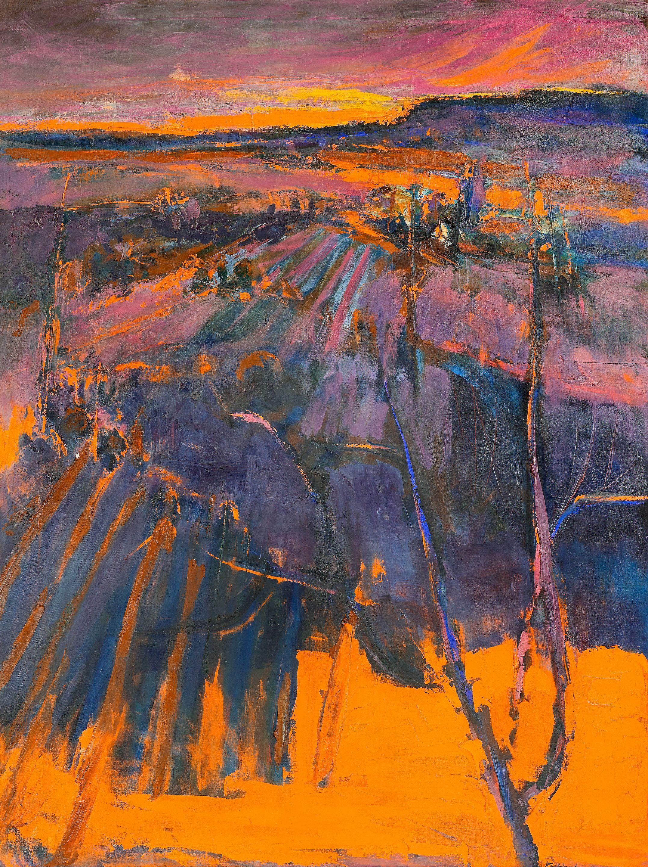 Henrietta Berk - Sunset Landscape, Circa 1969-72