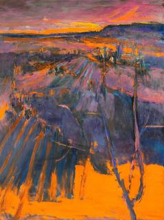 Henrietta Berk - Sunset Landscape, Circa 1969-72