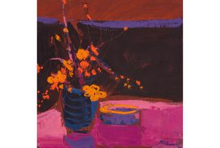 Henrietta Berk - Tonal Arrangement 12 x 12 in. framed 13 1/4 x 13 1/4 in.