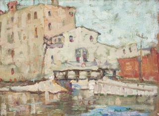 Henrietta Mabel May - Buildings At The Water\'S Edge