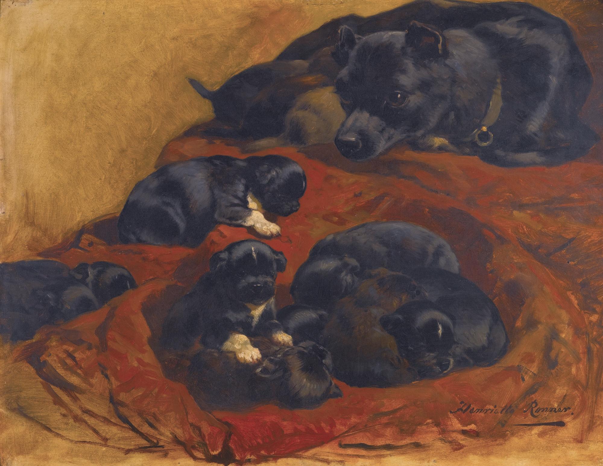 Henriëtte Ronner-Knip - Dutch The Proud Mother