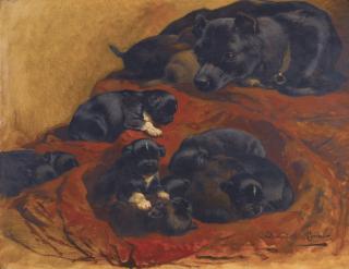 Henriëtte Ronner-Knip - Dutch The Proud Mother