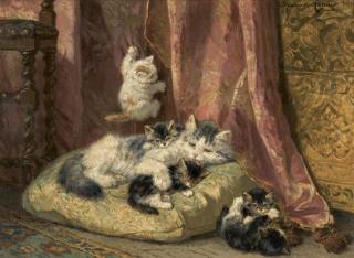 Henriette Ronner-Knip - Kittens At Play