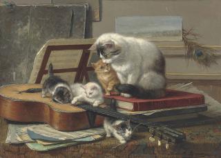 Henriette Ronner-Knip - The music lesson