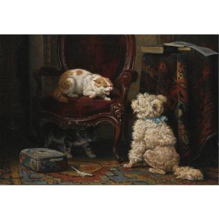 Henriëtte Ronner-Knip - The Uninvited Guest