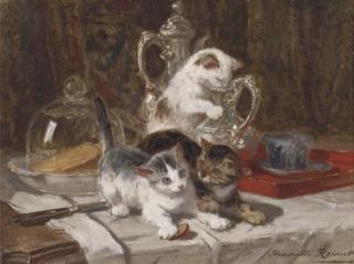 Henriette Ronner - Katjesspel - A Study