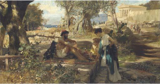 Henrik Ippolipovich Semiradskii - A Travelling Merchant In Ancient Greece