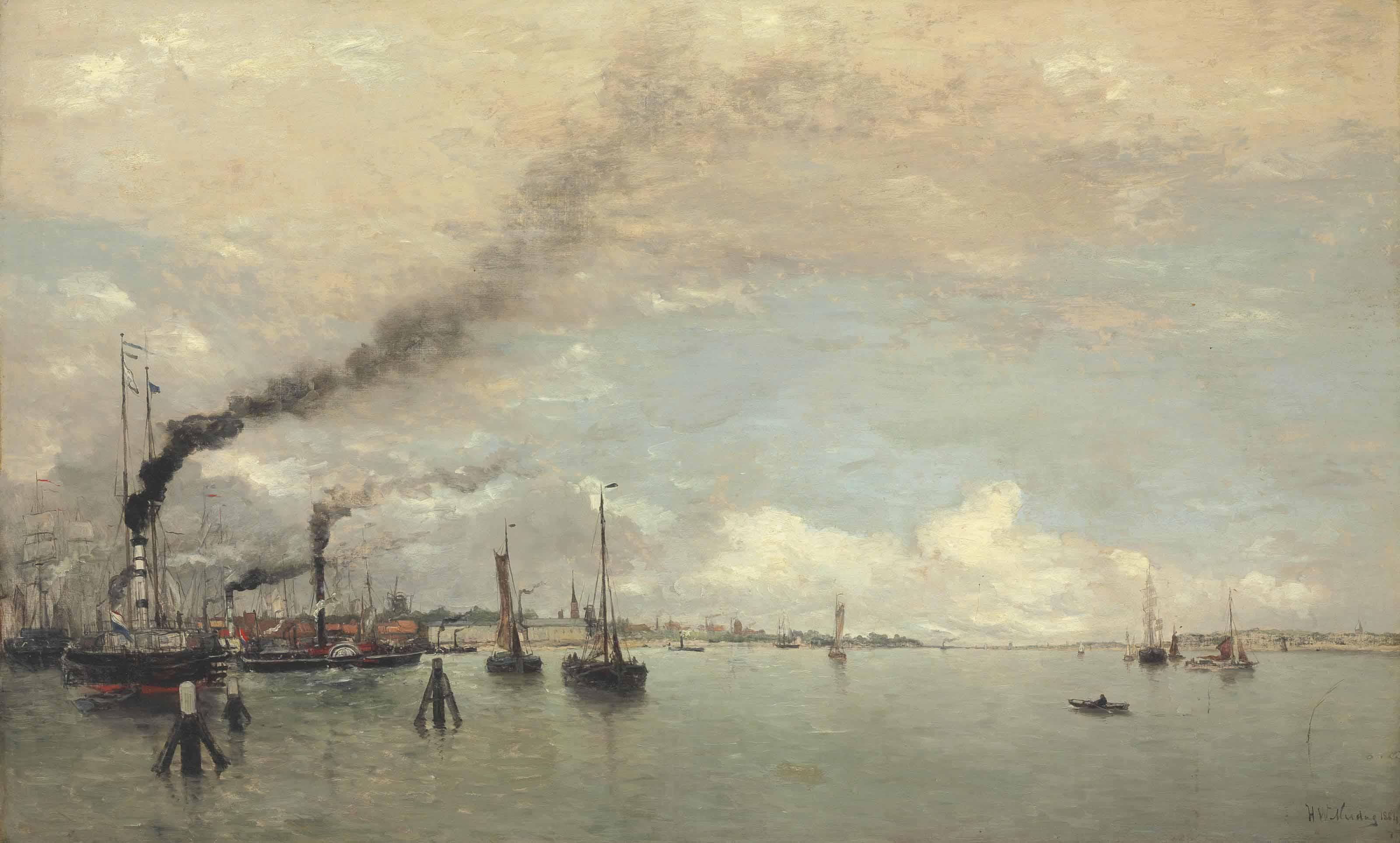 Henrik Willem Mesdag - View Of A Harbor