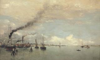 Henrik Willem Mesdag - View Of A Harbor